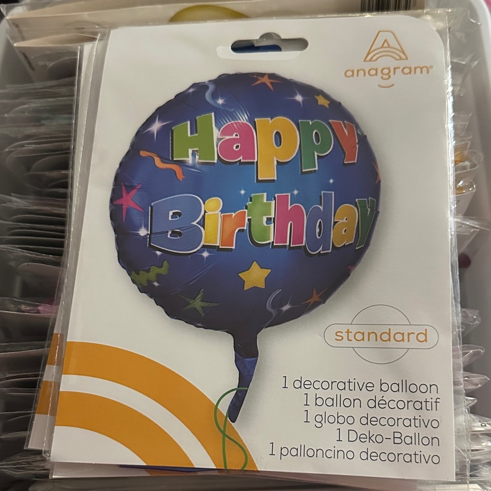 Happy Birthday Decorative Balloon - Blue
